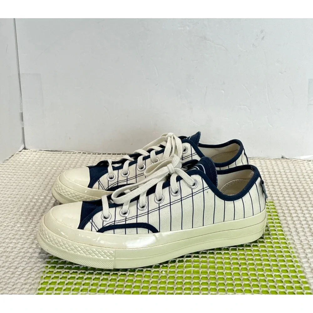 Converse‎ Chuck 70 Ox Pinstripe Baseball mens 6 womens 8 Cream Navy Low Top NEW